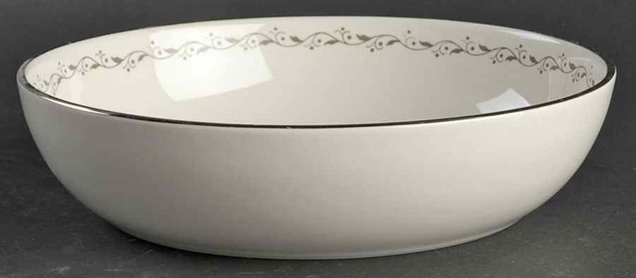 Glendora Grey (Rim) 8" Round Vegetable Bowl by Flintridge-1