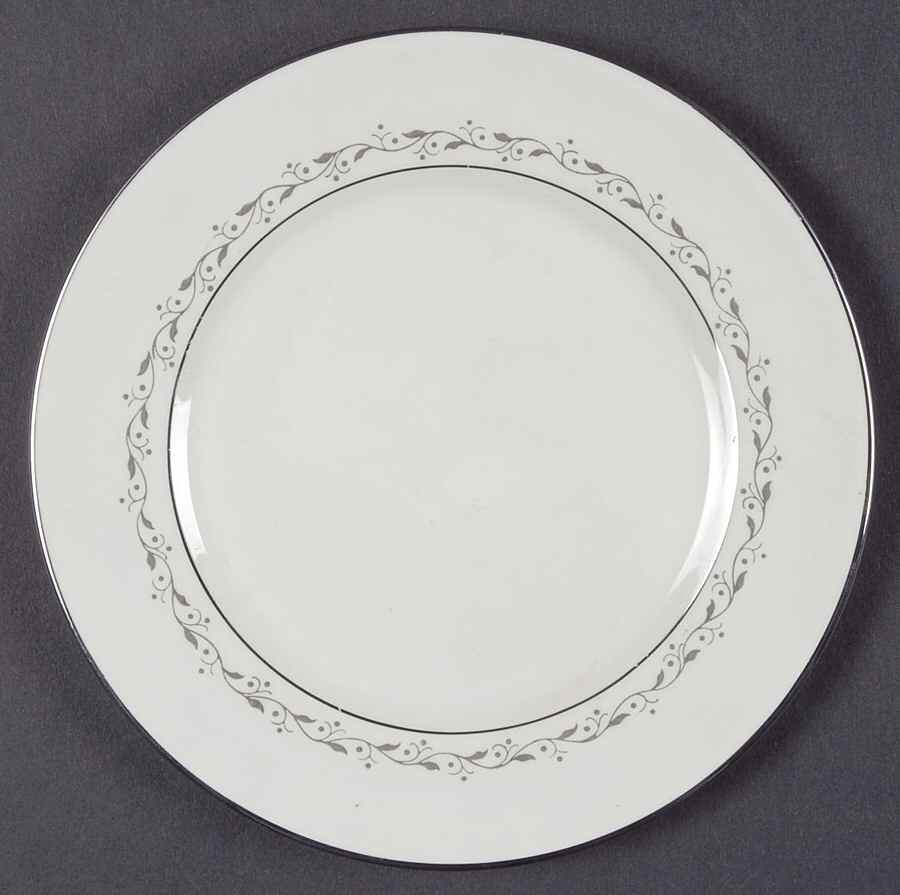 Glendora Grey (Rim) Bread & Butter Plate by Flintridge-1