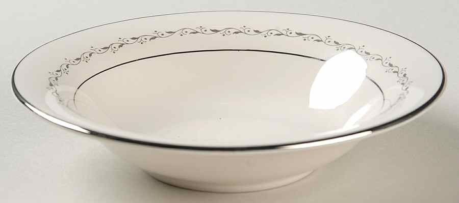 Glendora Grey (Rim) Fruit/Dessert (Sauce) Bowl by Flintridge-1
