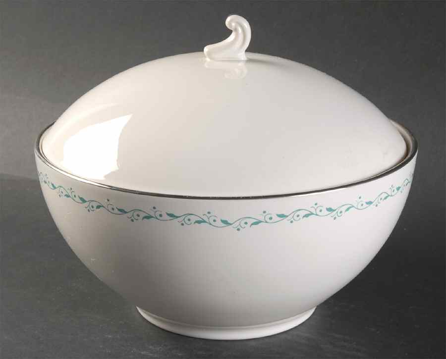 Glendora Turquoise (Rim) Round Covered Vegetable by Flintridge-1