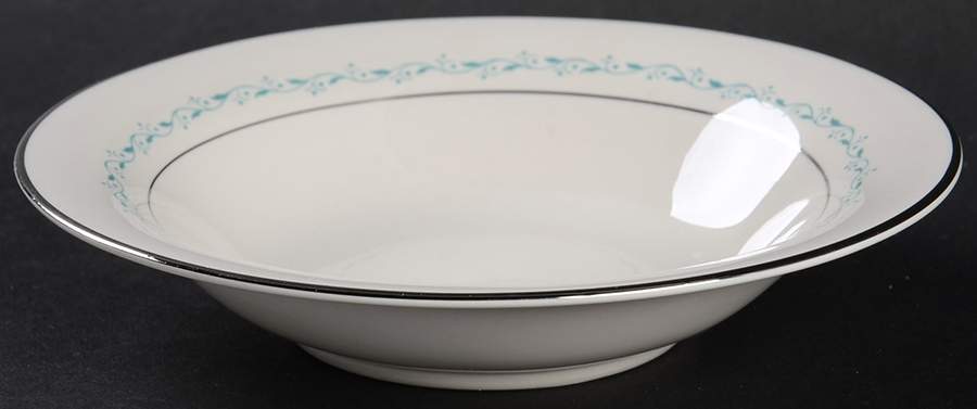 Glendora Turquoise (Rim) Rim Fruit/Dessert (Sauce) Bowl by Flintridge-1