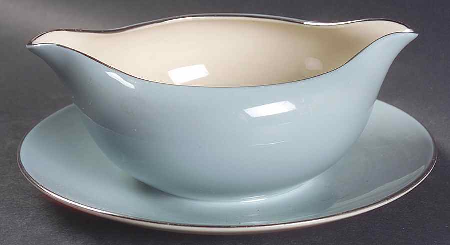 Glenrose (Rim) Gravy Boat with Attached Underplate by Flintridge-1