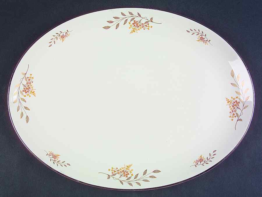 Golden Glade (Rim) 14" Oval Serving Platter by Flintridge-1