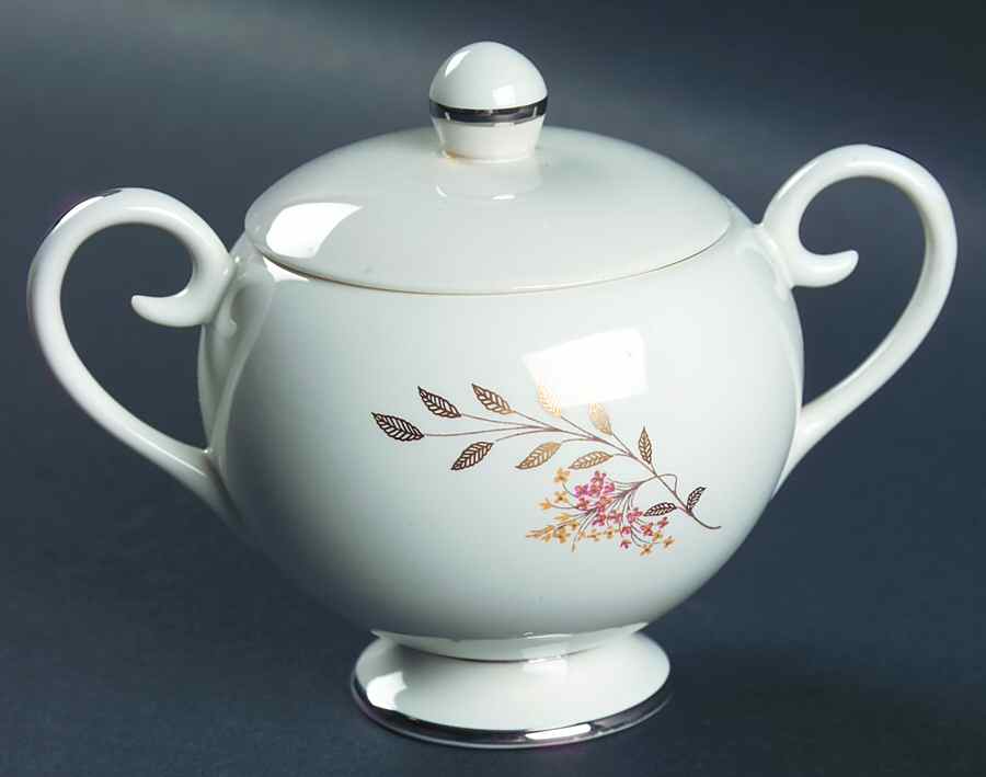 Golden Glade (Rim) Sugar Bowl & Lid by Flintridge-1