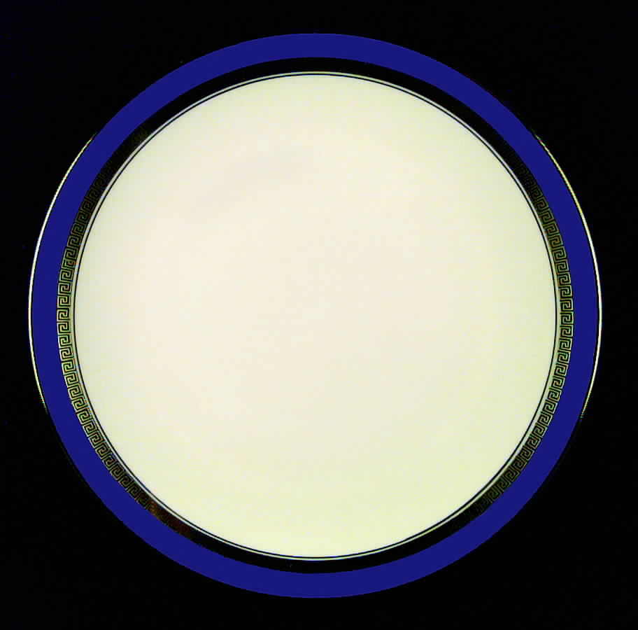 Grecian Key Mystic (Gold Trim, Coupe) Dinner Plate by Flintridge-1