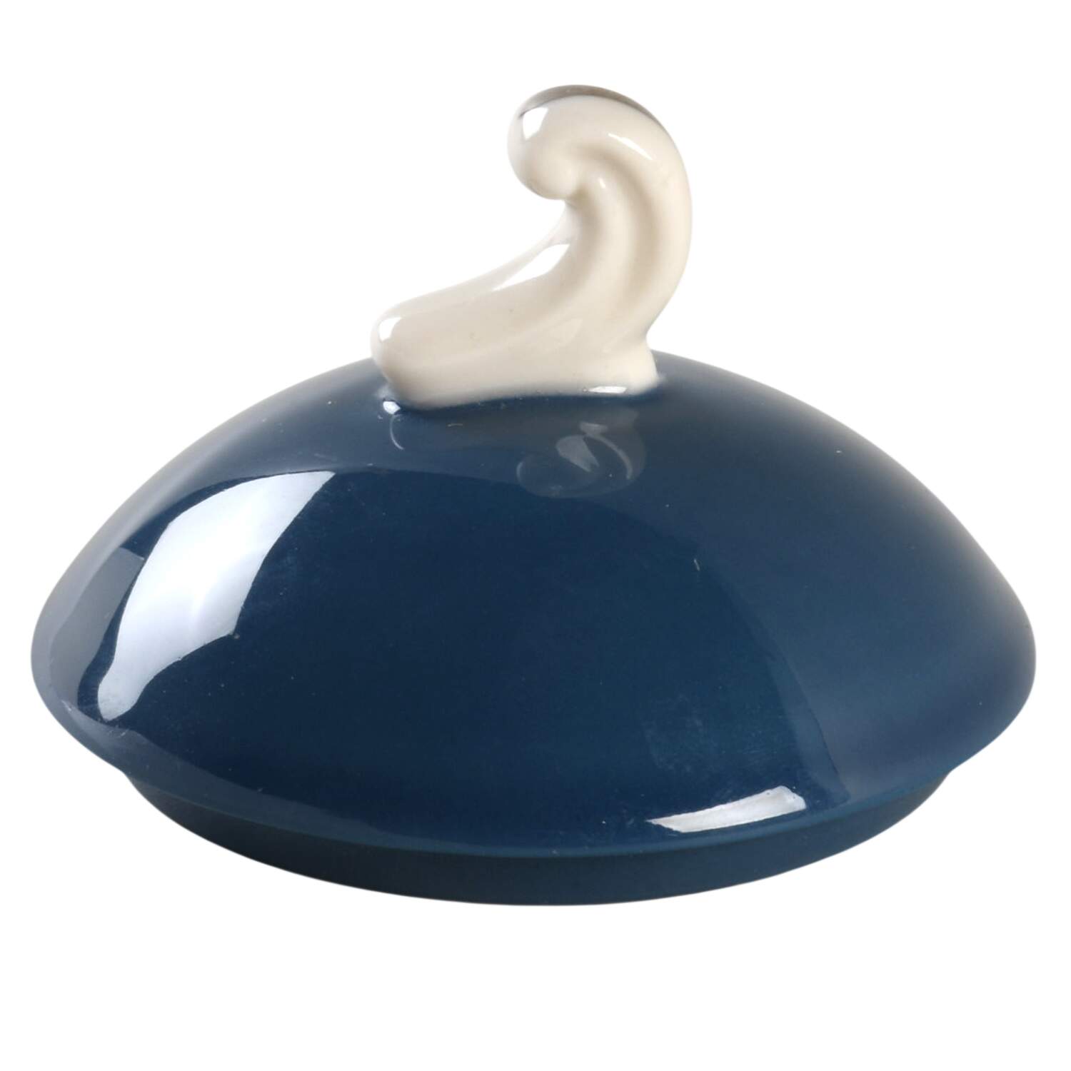 Grecian Key Mystic (Platinum Trim, Coupe) Lid for Sugar Bowl by Flintridge-1