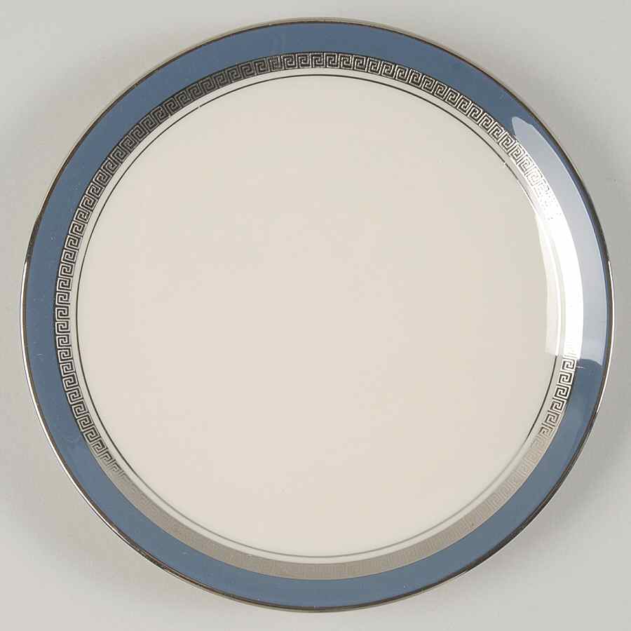 Grecian Key Mystic (Platinum Trim, Coupe) Bread & Butter Plate by Flintridge-1