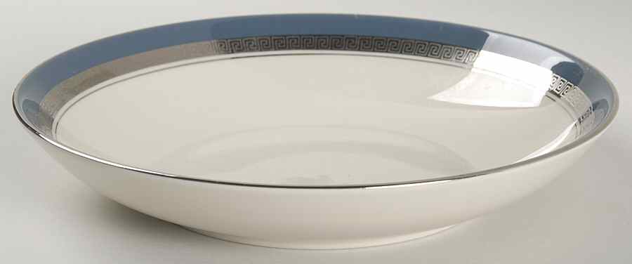 Grecian Key Mystic (Platinum Trim, Coupe) Coupe Soup Bowl by Flintridge-1