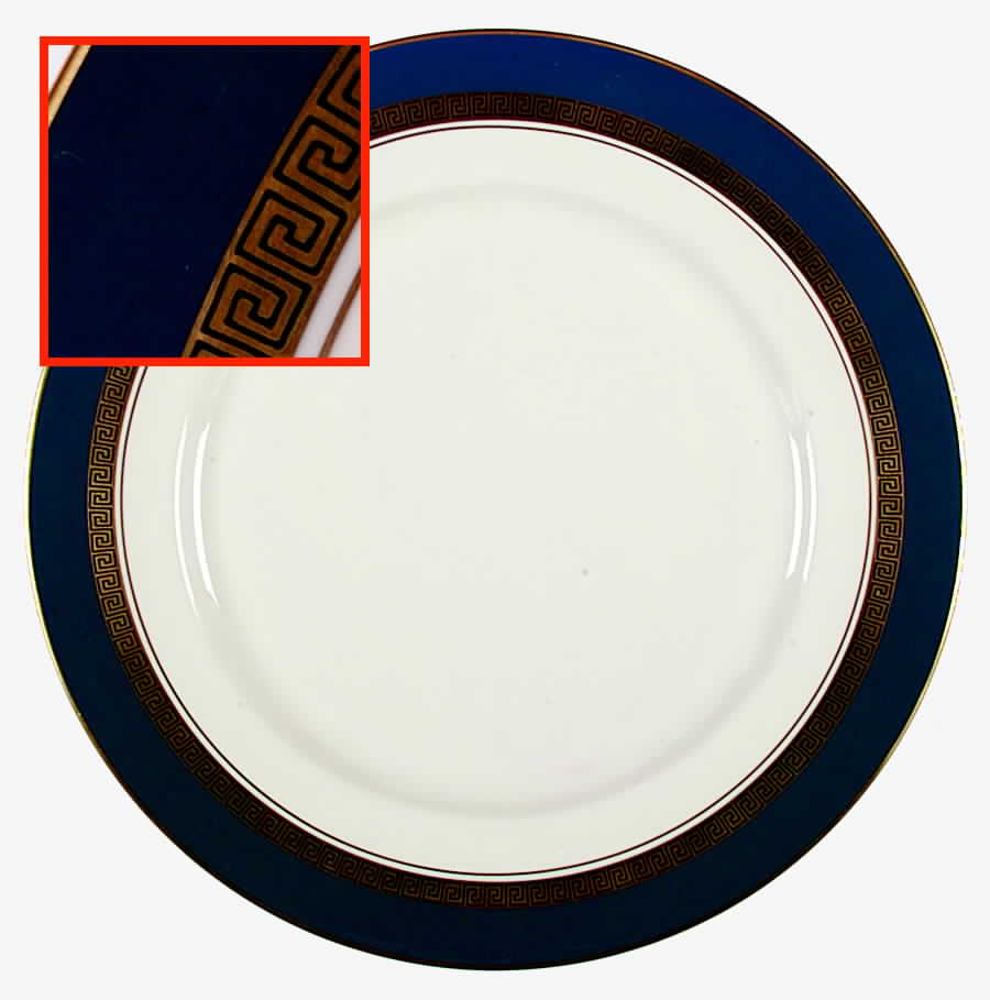 Grecian Key Mystic (Gold Trim, Rim) Dinner Plate by Flintridge-1