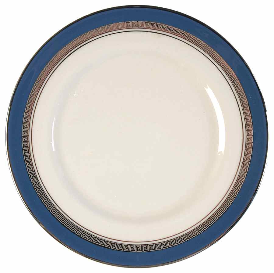 Grecian Key Mystic (Platinum Trim, Rim) Bread & Butter Plate by Flintridge-1