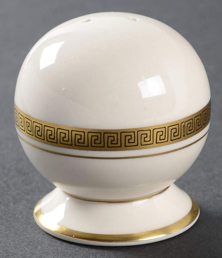 Grecian Key No Color Band (Gold Trim, Rim) Salt Shaker by Flintridge-1