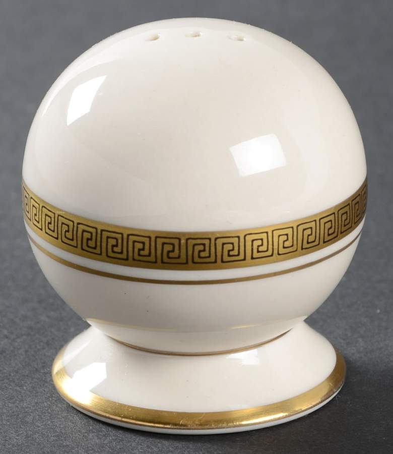 Grecian Key No Color Band (Gold Trim, Rim) Pepper Shaker by Flintridge-1