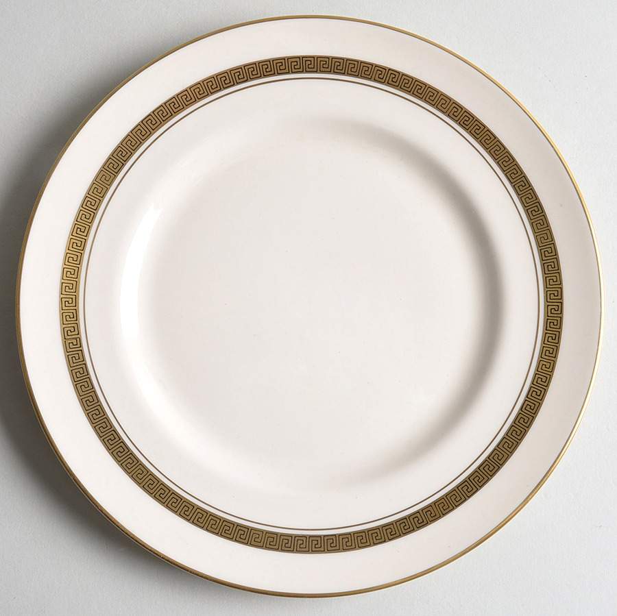 Grecian Key No Color Band (Gold Trim, Rim) Salad Plate by Flintridge-1