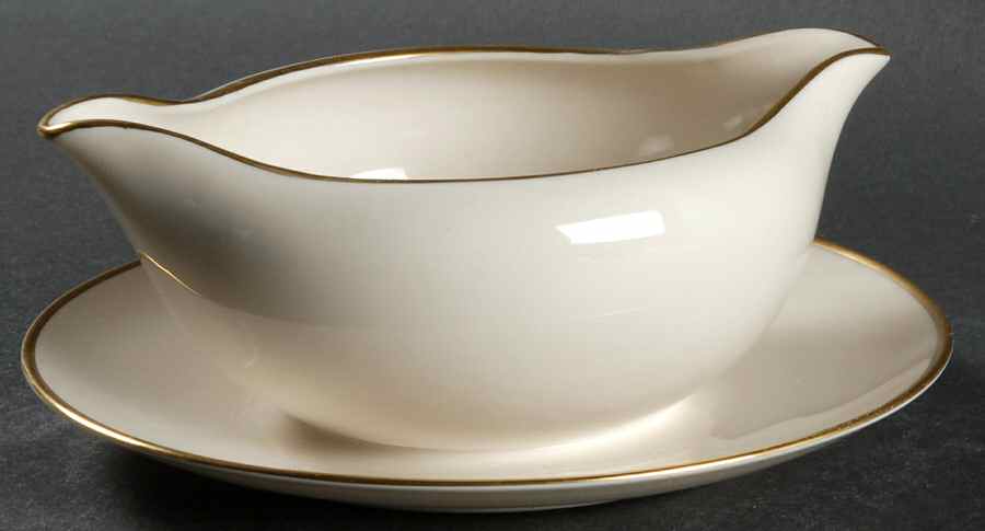 Huntington (Rim) Gravy Boat with Attached Underplate by Flintridge-1