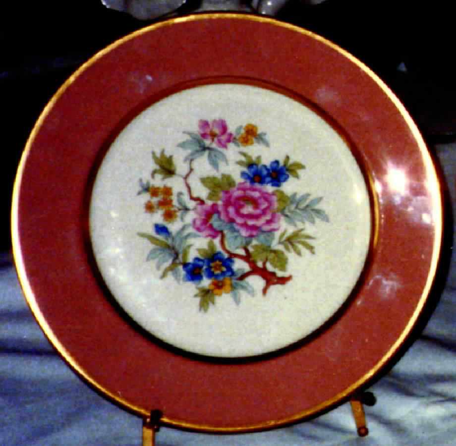 Indian Rose Tree Service Plate (Charger) by Flintridge-1