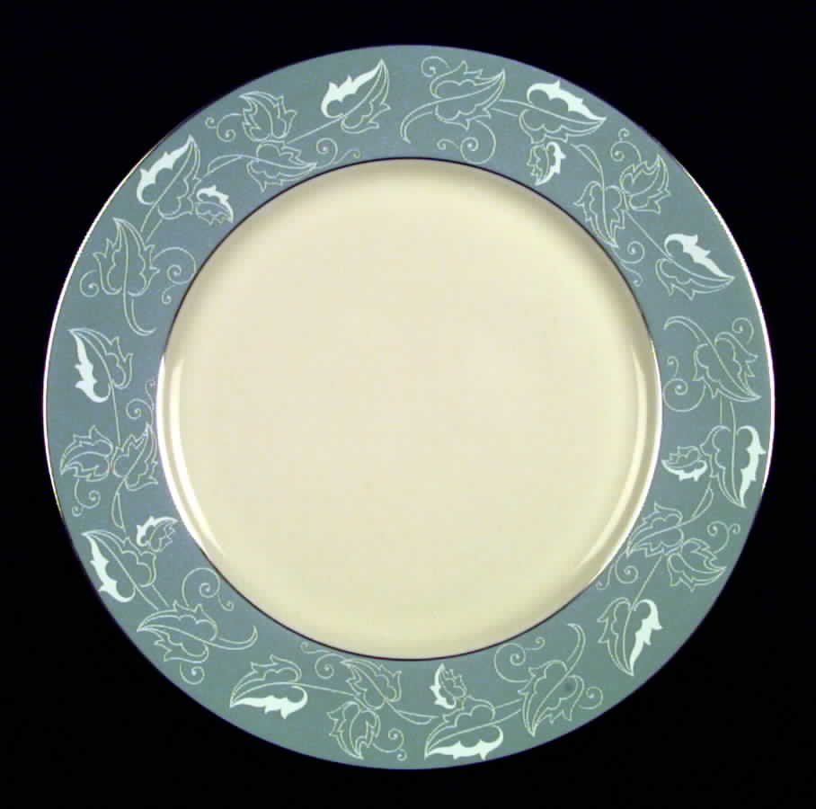 Leaflace Strata Blue Dinner Plate by Flintridge-1