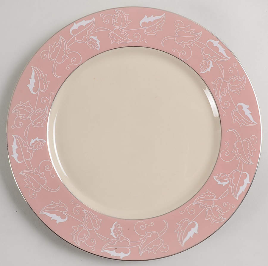 Leaflace Rose Dinner Plate by Flintridge-1