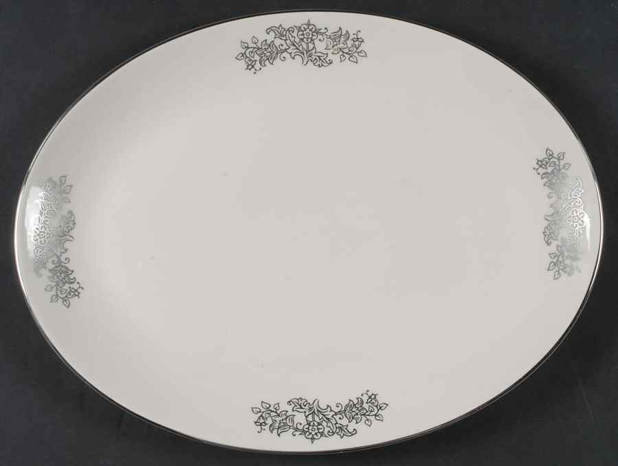 Madeira No Color Band (Rim) 14" Oval Serving Platter by Flintridge-1