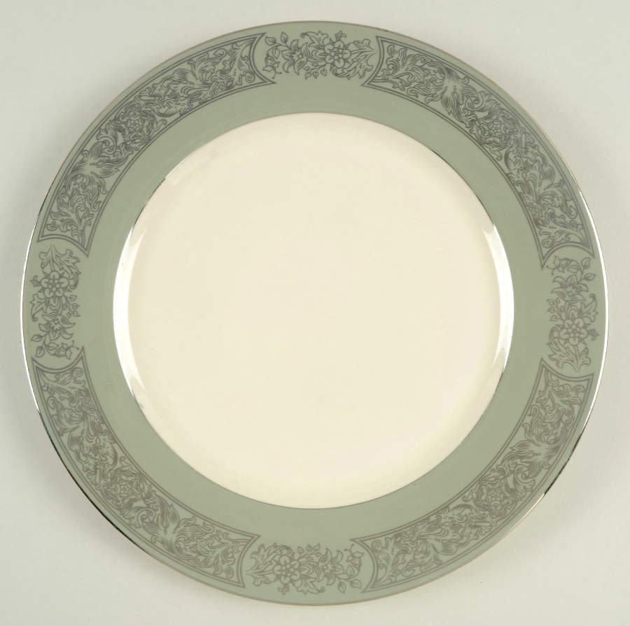 Madeira Sage Green (Rim) Dinner Plate by Flintridge-1