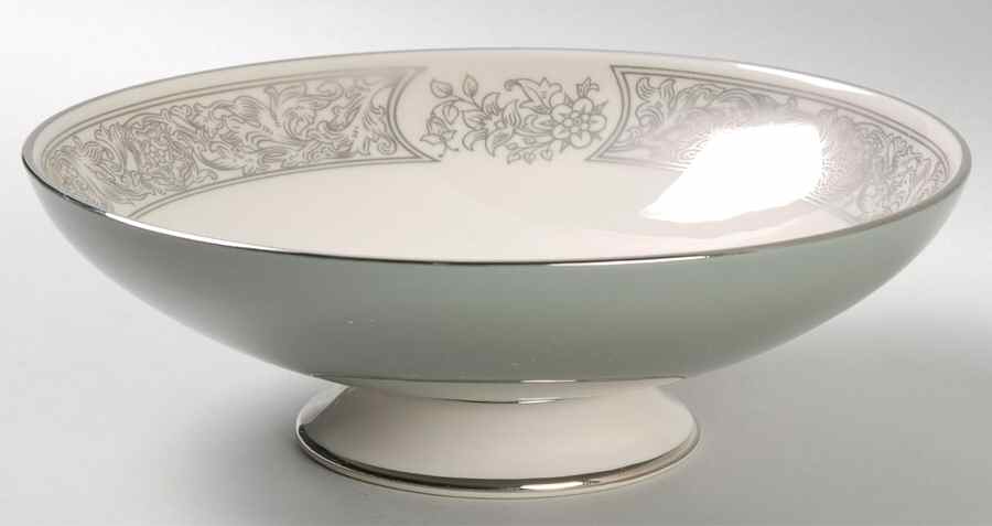 Madeira Sage Green (Rim) Round Compote (Height X Width) by Flintridge-1