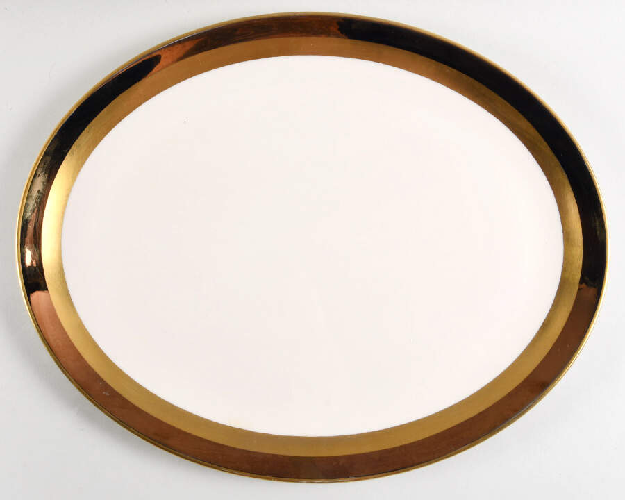 Marquis (Coupe, Flintridge Backstamp) 16" Oval Serving Platter by Flintridge-1