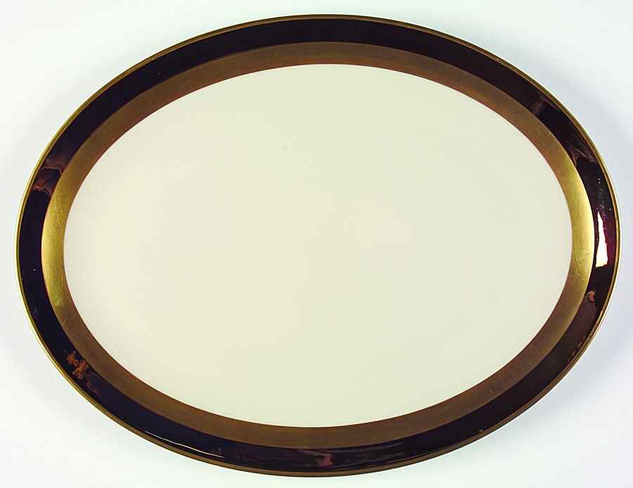 Marquis (Coupe, Flintridge Backstamp) 14" Oval Serving Platter by Flintridge-1