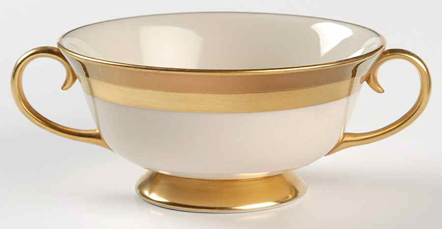 Marquis (Coupe, Flintridge Backstamp) Footed Cream Soup Bowl by Flintridge-1