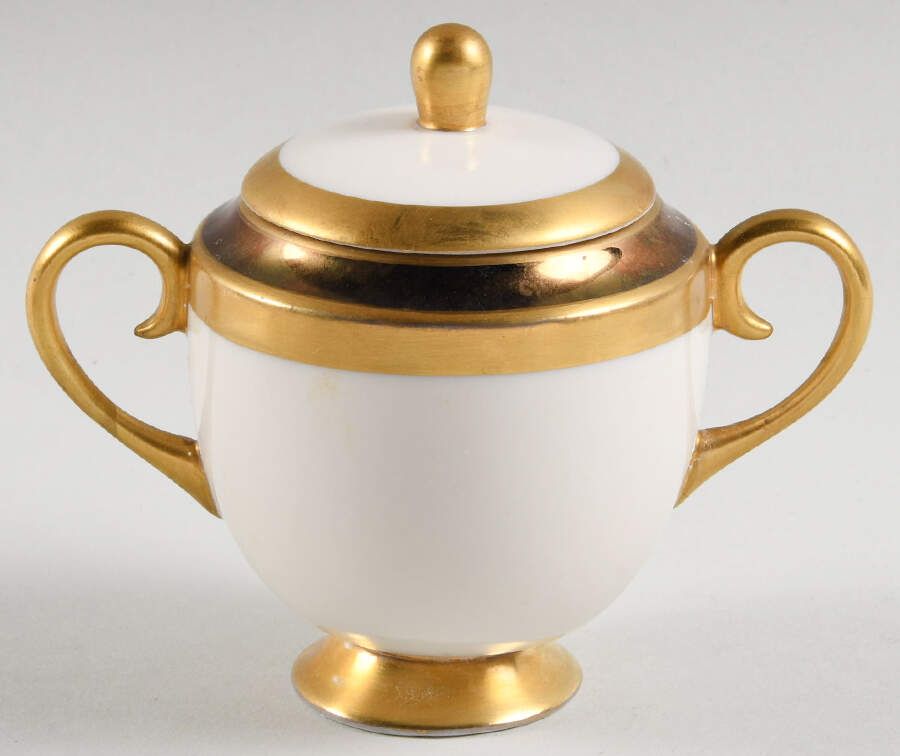 Marquis (Rim, Flintridge Backstamp) Mini Sugar Bowl & Lid by Flintridge-1
