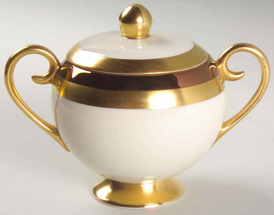 Marquis (Rim, Flintridge Backstamp) Sugar Bowl & Lid by Flintridge-1
