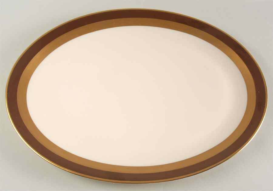 Marquis (Rim, Flintridge Backstamp) 14" Oval Serving Platter by Flintridge-1