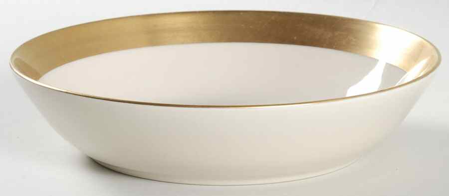 Marlo (Gold Trim, Rim, Verge) 8" Round Vegetable Bowl by Flintridge-1