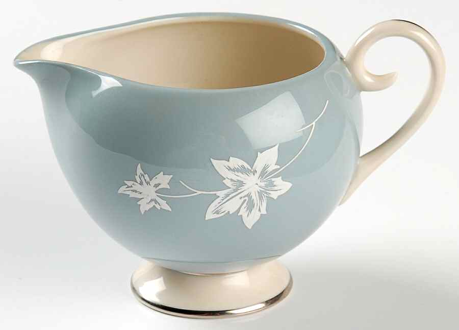Misty Leaf Strata Blue Creamer by Flintridge-1