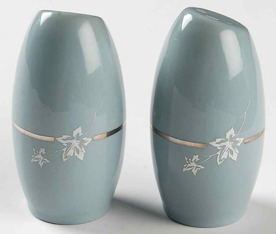Misty Leaf Strata Blue Salt & Pepper Set by Flintridge-1