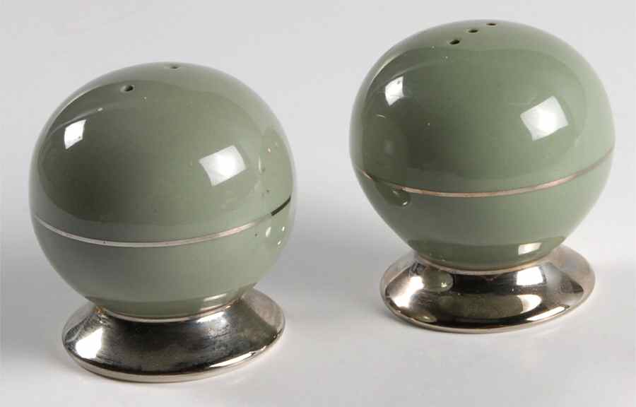 Milan Sage Green (Rim $ Coupe) Salt & Pepper Set by Flintridge-1