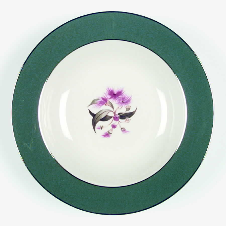 Milan Teal Green (Rim) Rim Soup Bowl by Flintridge-1
