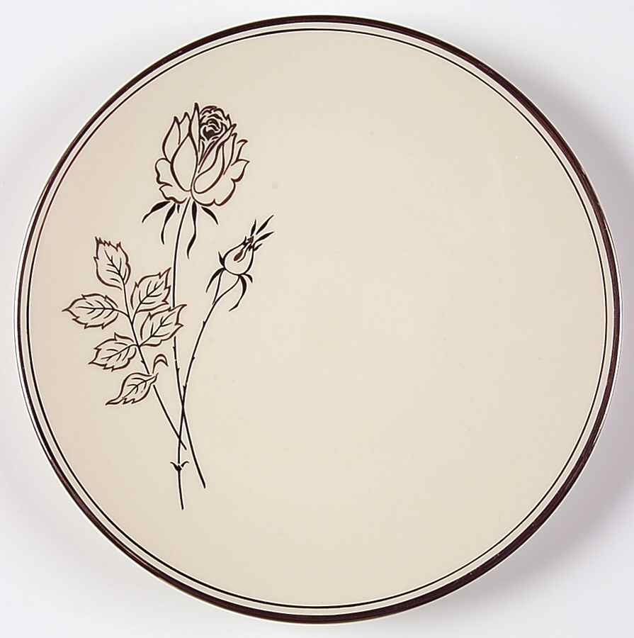 Midnight Rose Bread & Butter Plate by Flintridge-1