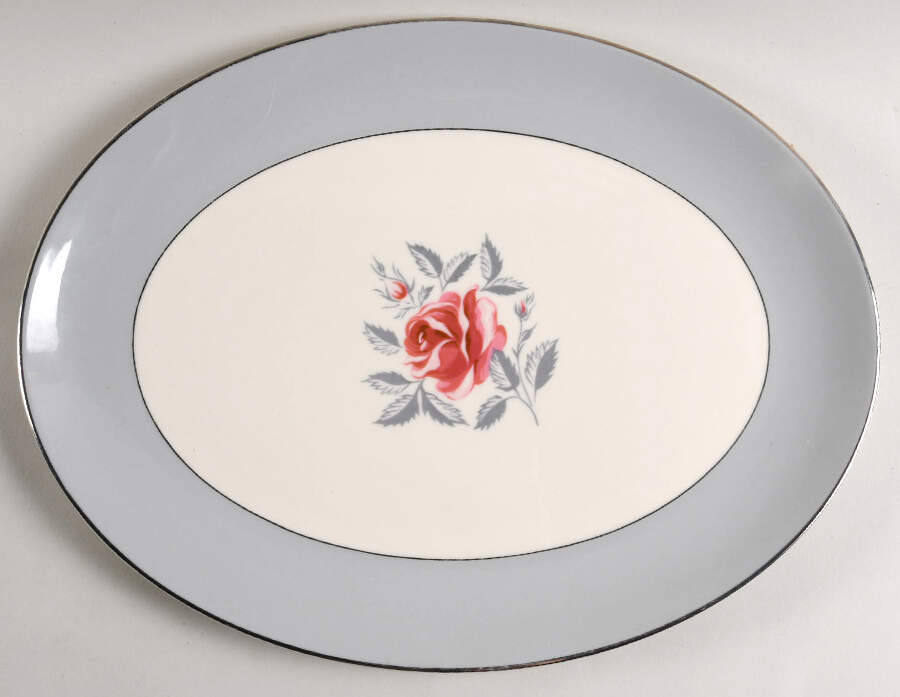 Miramar (Coupe) 14" Oval Serving Platter by Flintridge-1
