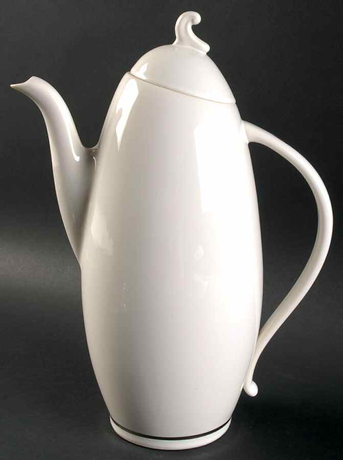 Mirador (Rim & Coupe) Coffee Pot & Lid by Flintridge-1