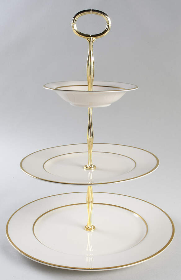 Montrose 11 1/4"  2 Tier Footed Serving Tray (DP,SP,FR) HC by Flintridge-1