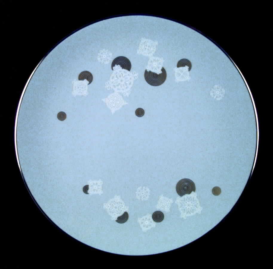 New Moon Strata Blue (Rim & Coupe) Coupe Dinner Plate by Flintridge-1