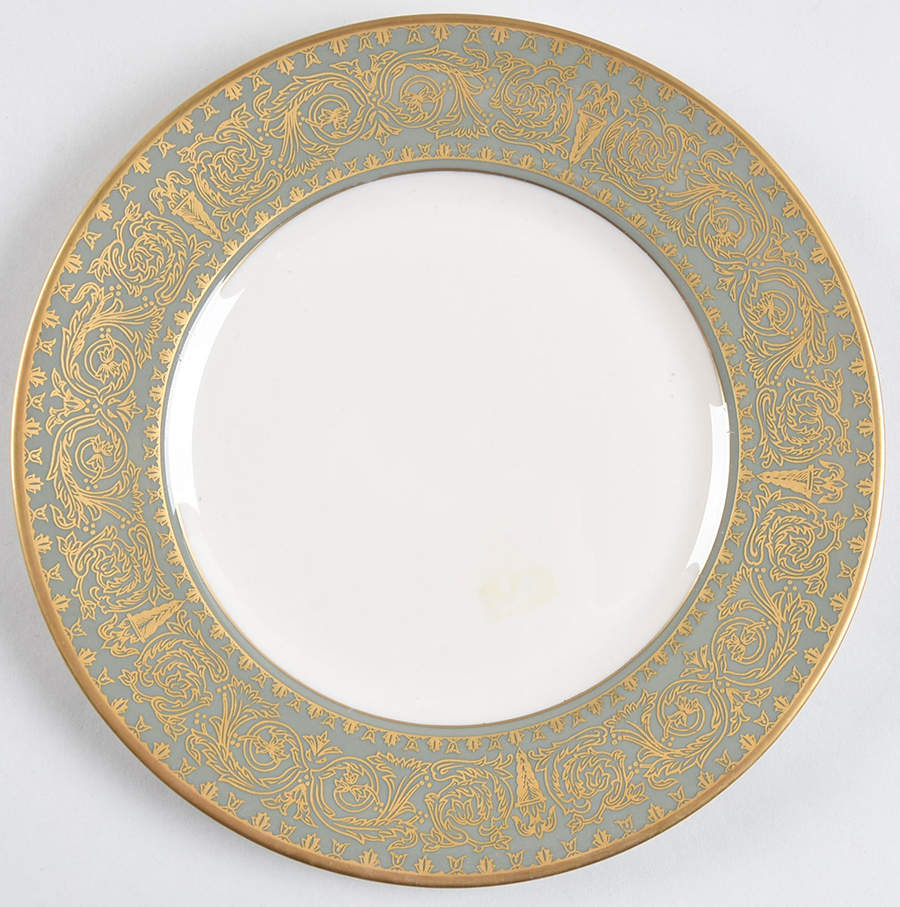 New Vienna Sage Green Salad Plate by Flintridge-1
