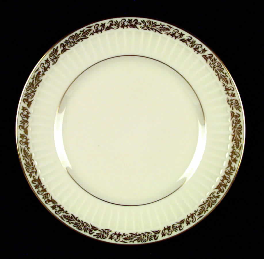 Paisley Gold Salad Plate by Flintridge-1