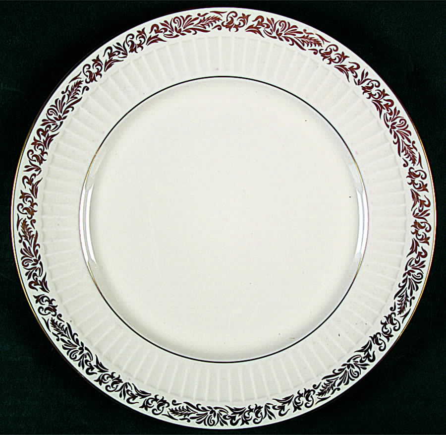 Paisley Gold Dinner Plate by Flintridge-1