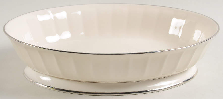 Park Lane (Platinum) 9" Oval Vegetable Bowl by Flintridge-1