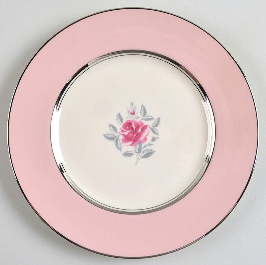 Petal Pink Rose (Rim) Salad Plate by Flintridge-1