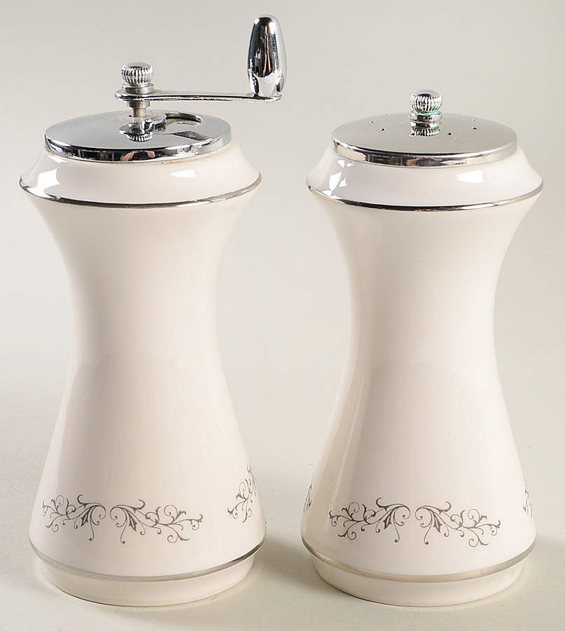 Pierra Grey (Platinum Coupe) Salt Mill & Pepper Mill Set by Flintridge-1