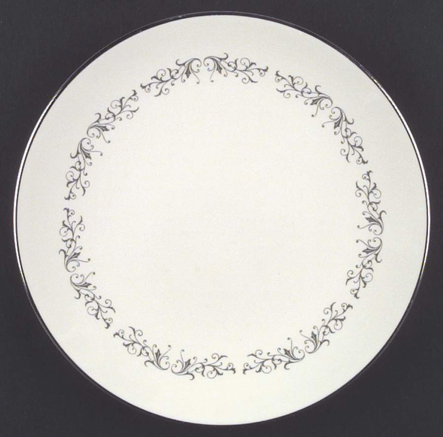 Pierra Grey (Platinum Coupe) Salad Plate by Flintridge-1