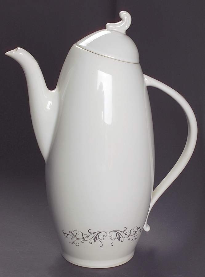 Pierra Grey (Platinum Coupe) Coffee Pot & Lid by Flintridge-1