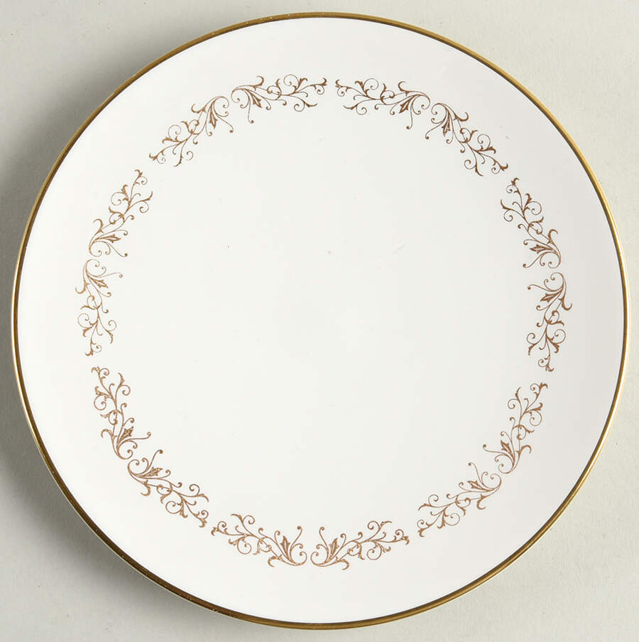 Pierra Gold (Gold Trim, Coupe) Bread & Butter Plate by Flintridge-1