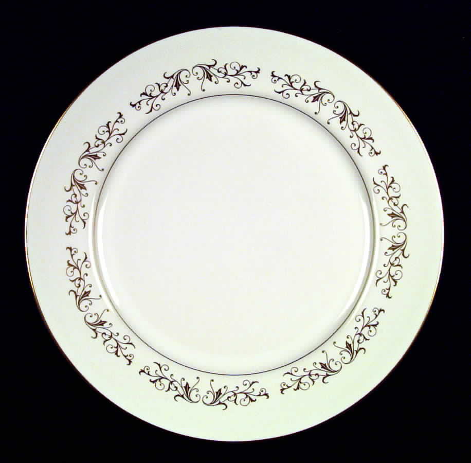 Pierra Gold (Gold Trim, Rim) Dinner Plate by Flintridge-1